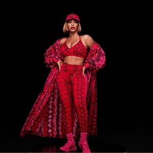 Adidas Ivy Park Heart All Over Print Snakeskin
bralette Beyoncé Red